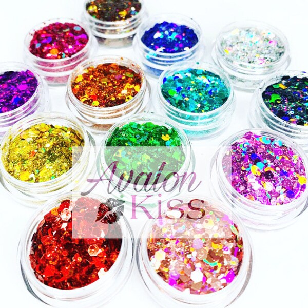 13 Piece Chunky Glitter Set