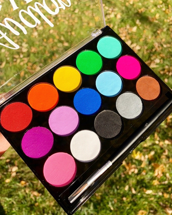 Water Activated Eyeliner Palette matte Neon Vol. 2 Etsy