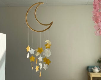 Baby Crib Mobile Starry Woodland Night Nursery Decoration Mobile Crib for Boys and Girls Home Decoration Wind Chimes