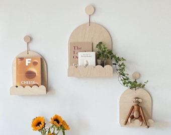 Multi use Shelf Freestanding or floating for Toddlers Nursery Montessori furniture, first christmas gift, mid century furniture / HIOZ_USA