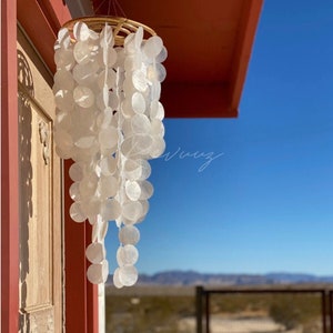 Capiz shell wind chime / Garden Decoration / Beach House / home decor / Perfect Gift for Patio