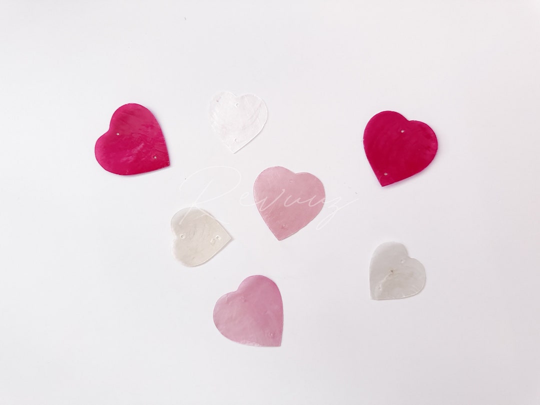 5 Heart Capiz Shell / DIY Craft Supplies / More Color Availabe / Home ...