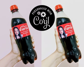 Coca Cola Bottle Label Template - Etsy
