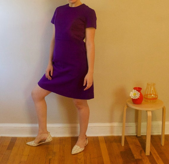 Vivid Purple Shift Dress, 1960s