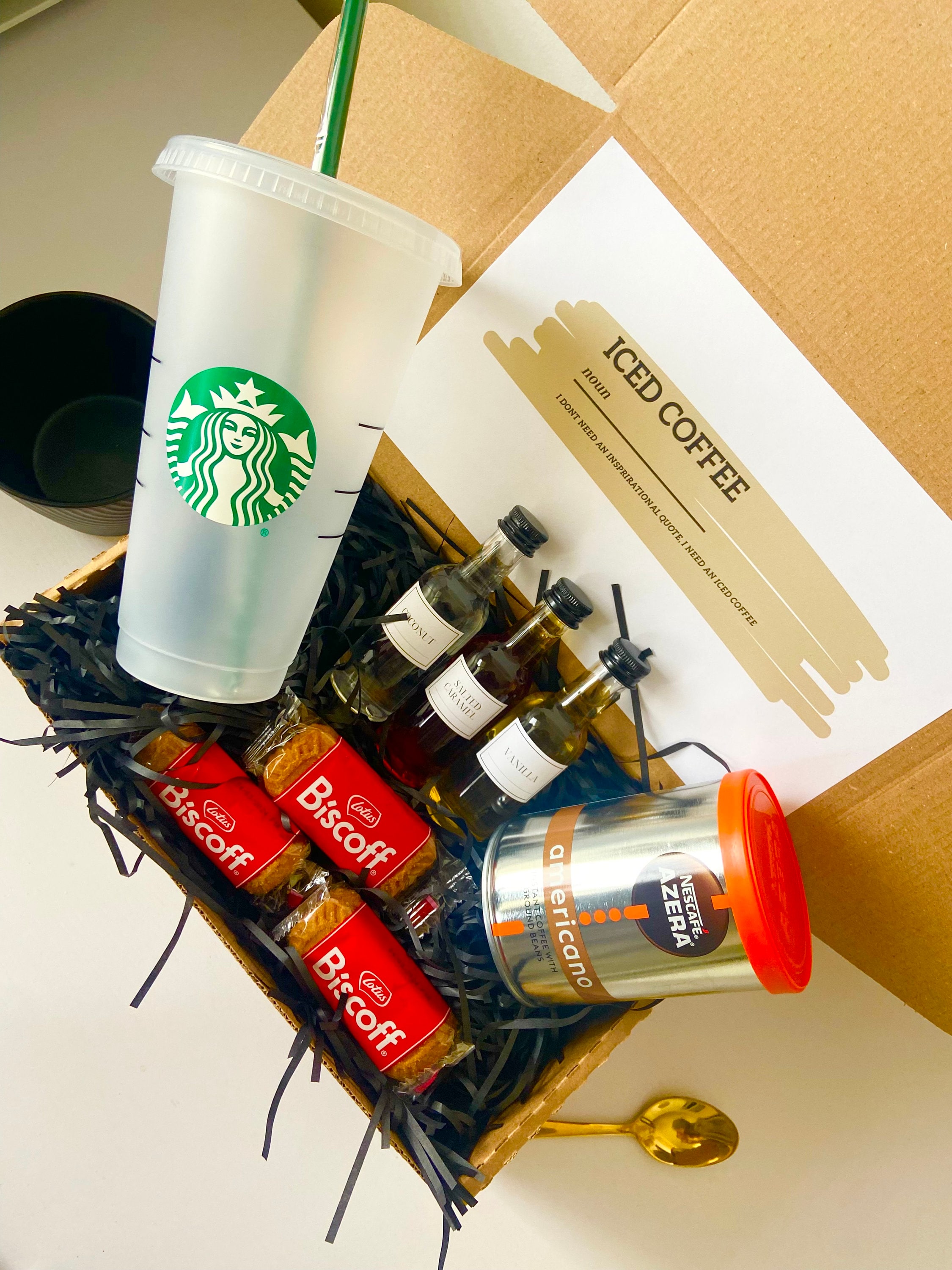 Ultimate Iced Coffee Kit Coffee Syrup Set Starbucks Cold Cup Kit Flavoured Coffee  Gift Coffee Lovers Gift -  Israel