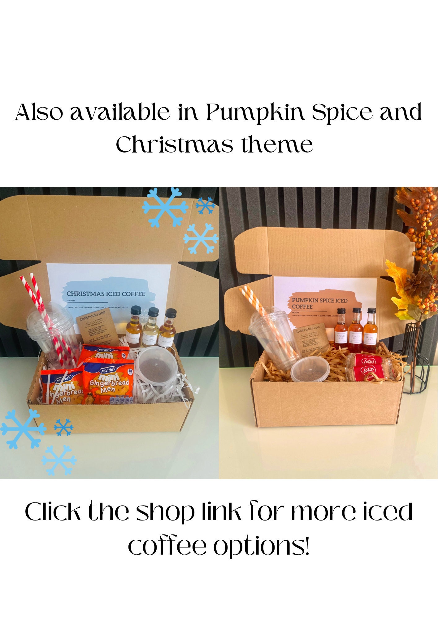 Pumpkin Spice Ultimate Iced Coffee Kit Coffee Syrup Set Starbucks Cold Cup  Kit Autumn Coffee Gift Coffee Lovers Gift 