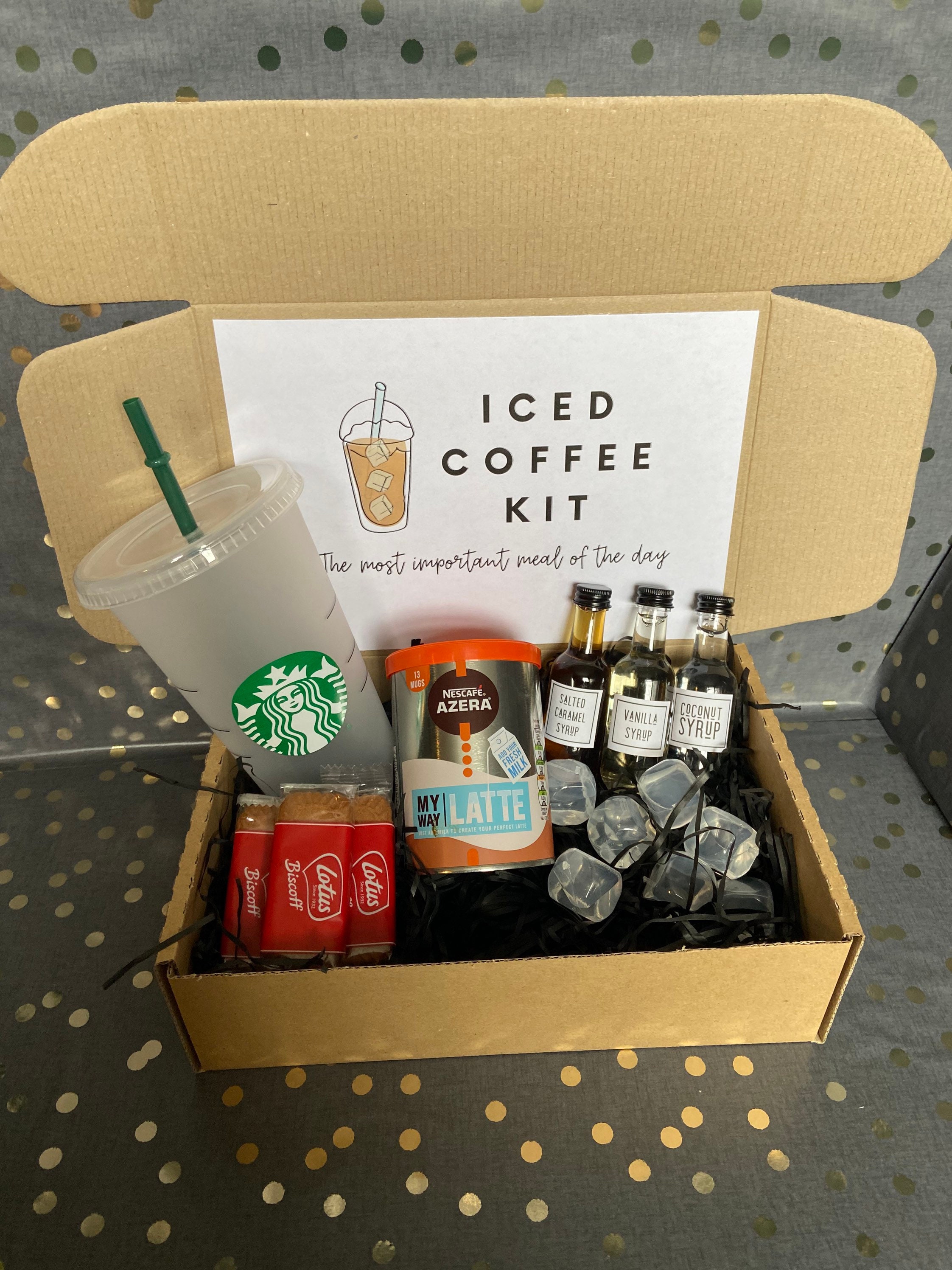 Ultimate Iced Coffee Kit Starbucks Cold Cup Kit Flavoured Etsy