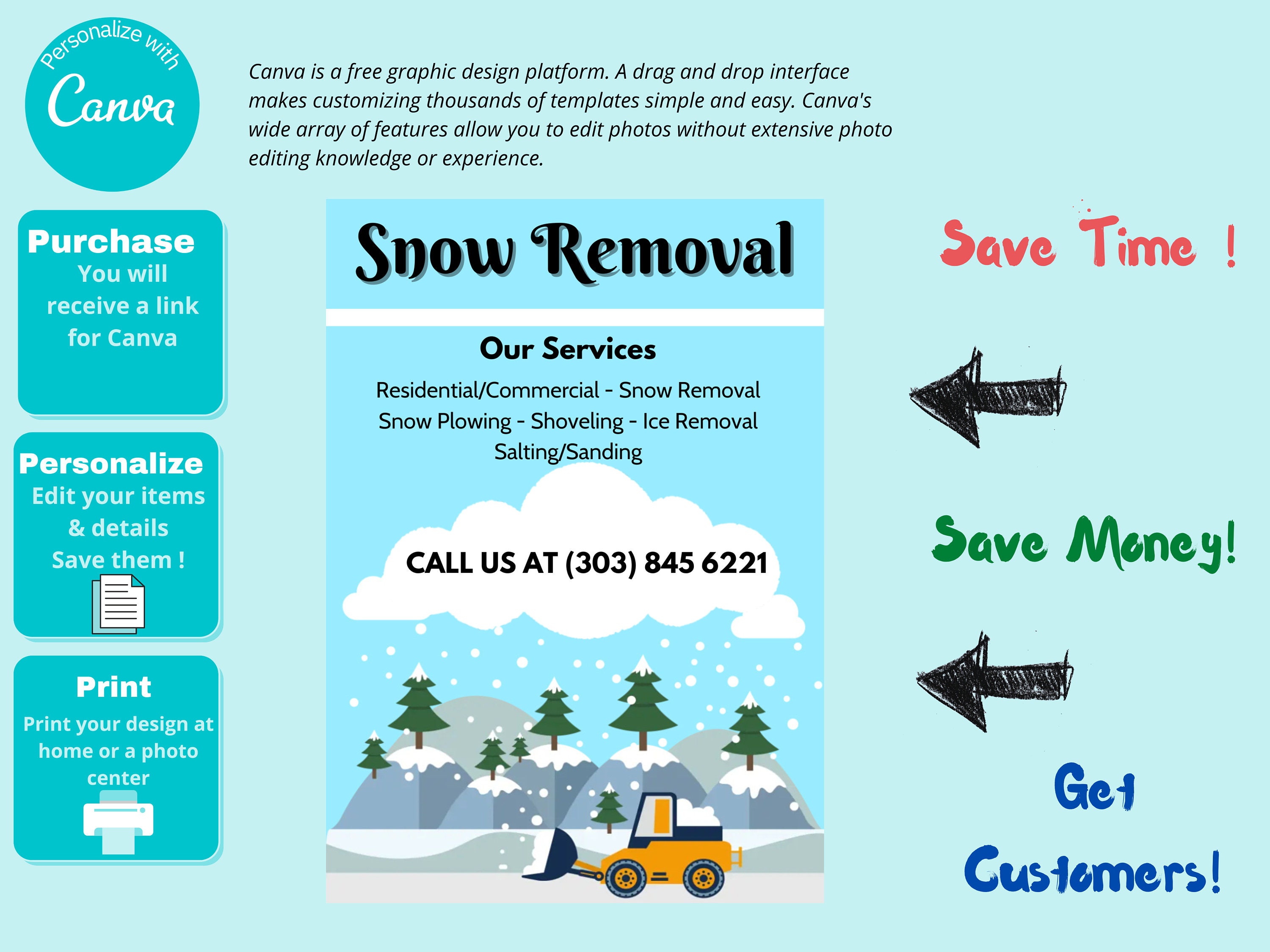 Snow Removal Flyer Template Grow Your Winter Business Shoveling Snow