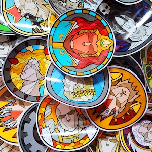 Stained Glass Warlord - Transparent Stickers