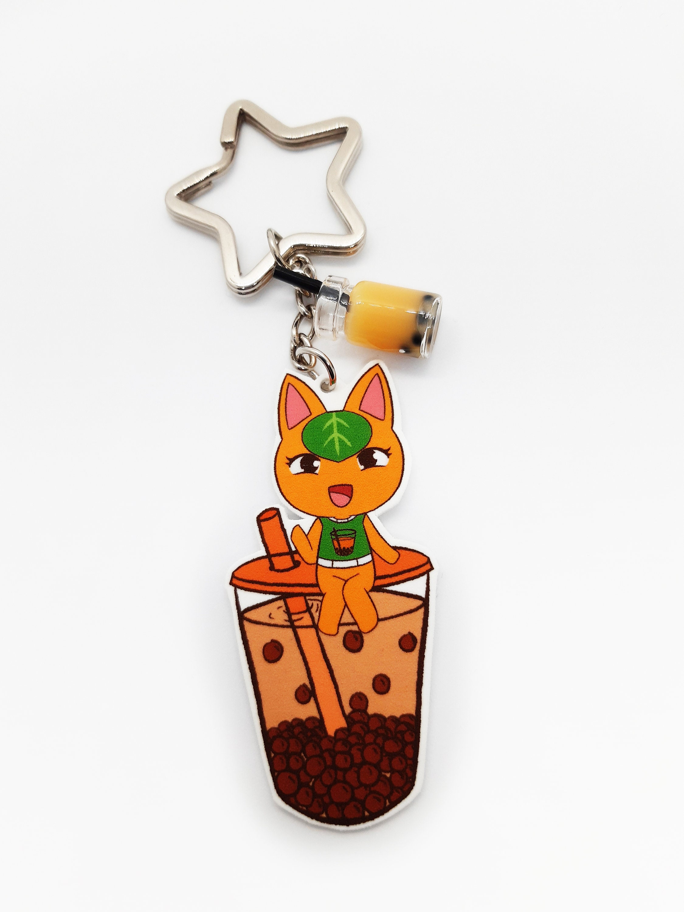 Animal Crossing New Horizons Bubble Tea plastic Keychains Etsy