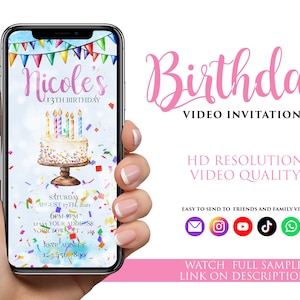 Animated Birthday Video Invitation | Digital Invitation