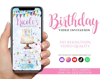 Animated Birthday Video Invitation | Digital Invitation