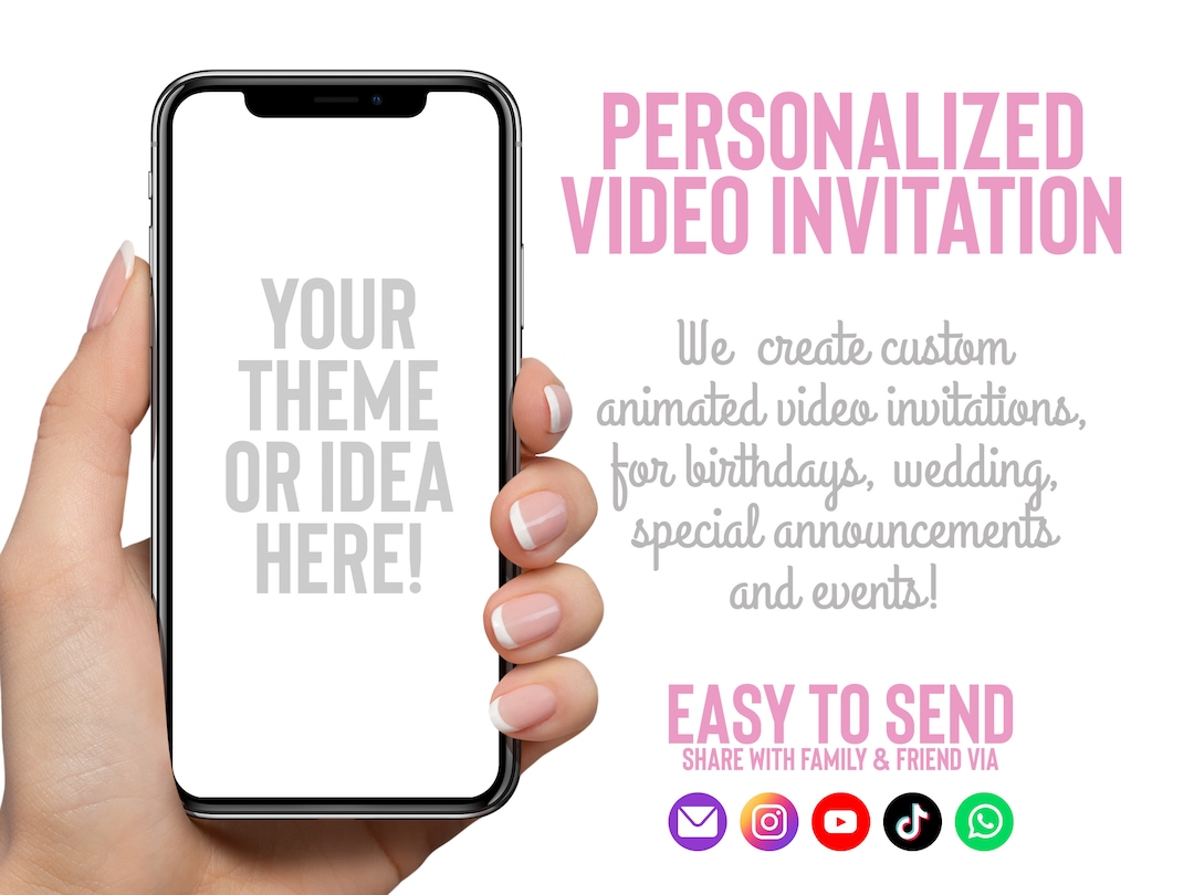 Custom Birthday Video Invitation Personalized Animated Video Invite - Etsy