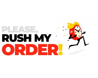 Rush Order - Erhalten Sie Ihre Einladung innerhalb von 12 Stunden nach der Bestellung geliefert - RUSH IT!