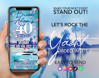 send via phone. Treasure Island Video Invitation Birthday Party High Quality Full HD 1080p Video-Music personalized invitation with Photo
