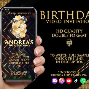 Digital Birthday Invitation | Animated Video Invitation | Birthday Invitation