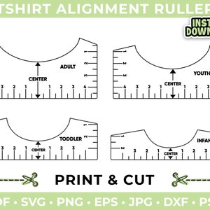 Tshirt Ruler SVG - 4 Size Alignment Graphic by Home Crafter Design.co ·  Creative Fabrica