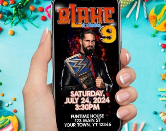 Wrestling Birthday Invitation + Free Thank You Video | Animated Digital Invite