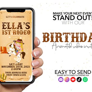 First Rodeo Video Invitation | Personalized Animated Digital Invitation
