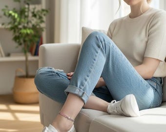 Tobillera de cadena dorada ajustable