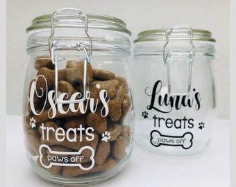 Dog Treats Jar Etsy