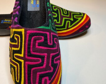 Mules Size 6 with original Mola Handmade and comfortable materials - Size 6 - Colormixed