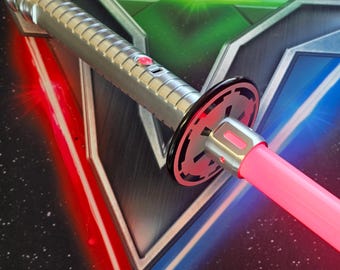 Tsuba Vire grabada con láser: componente de empuñadura variable para sable de luz VHC