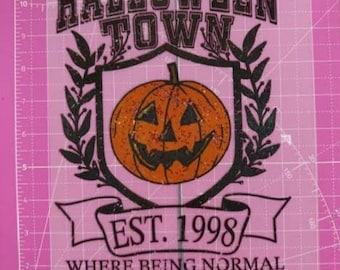 Where Being Normal is Vastly Overrated DTF Transfer - Ready to Press Halloween Pumpkin Design