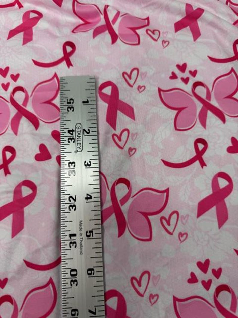 Pink Awareness Ribbon DBP Fabric, Perfect for Headbands, Headwraps ...