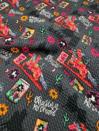 Chasing My Dreams Bullet Fabric on bullet liverpool knit fabric
