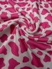 Mini Pink Cowhide DBP Fabric by the Yard on double brushed poly fabric — thumbnail 1