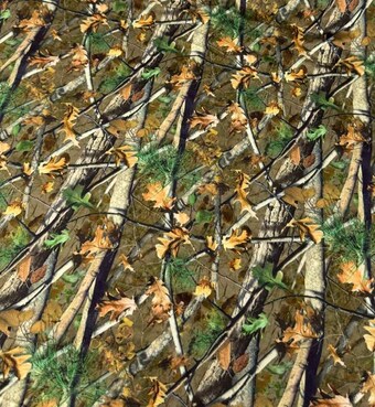 Vibrant Fashion Camo on double brushed poly fabric