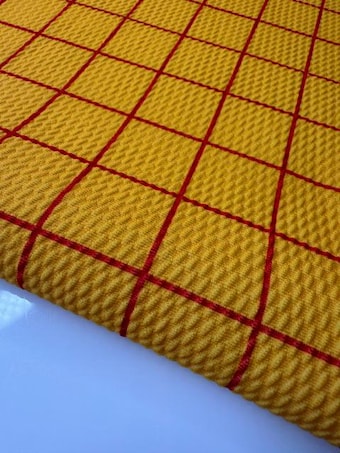 Cowboy Shirt Grid Bullet Fabric on bullet liverpool knit fabric