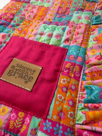 Handmade Floral Patchwork Quilted Bible Cover — Bible covers, journal covers, handmade unique gifts