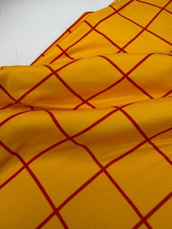Cowboy Shirt Grid DBP Fabric on double brushed poly fabric