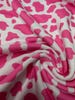 Mini Pink Cowhide DBP Fabric by the Yard on double brushed poly fabric — thumbnail 2