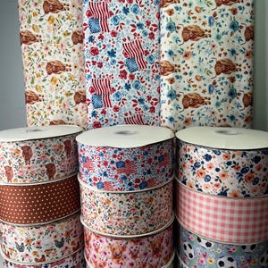 Soccer Ball Grosgrain Ribbon: 3-inch Blue Floral Sports Ribbon - Etsy