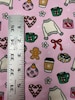 Mini Christmas Cozy Doodles DBP Fabric by the Yard on double brushed poly fabric — thumbnail 5