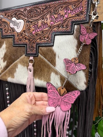 Makin' Dolly Proud-Haute Southern Hyde on faux leather fabric