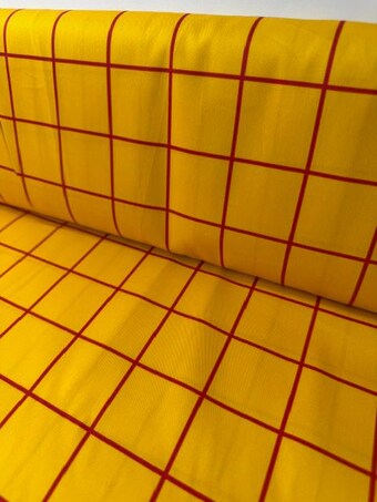 Cowboy Shirt Grid 100% Cotton Fabric on 100% woven cotton fabric