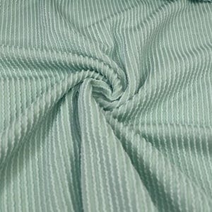 Seafoam Two Toned Urban Rib Knit Fabric - Stripe Stretch Knit by the Yard/Half Yard