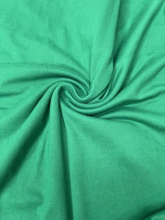 Solid Kelly Green DBP Fabric - 58-60" Wide Double Brushed Polyester Knit - Soft & Stretchy on double brushed poly fabric