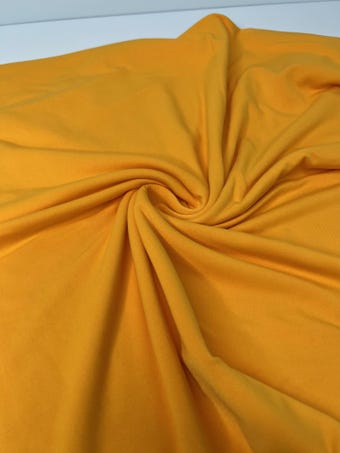 Buttery Soft Golden Yellow DBP - Cozy Solid Knit Fabric by the Yard - Apparel & Loungewear on double brushed poly fabric