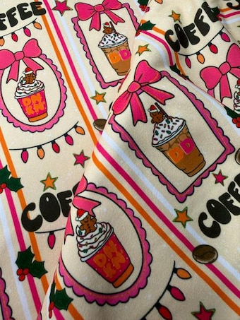 Clay Rose Designs on double brushed poly fabric