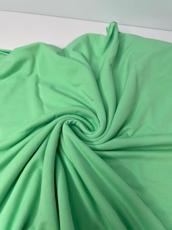 Solid Mint Green DBP Fabric - 58-60" Wide Double Brushed Polyester Knit - Soft & Stretchy on double brushed poly fabric