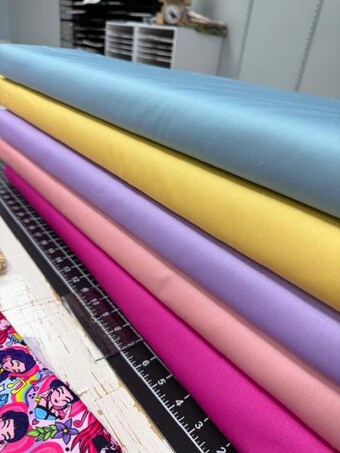 Premium 100% Cotton Solid Fabric on 100% woven cotton fabric
