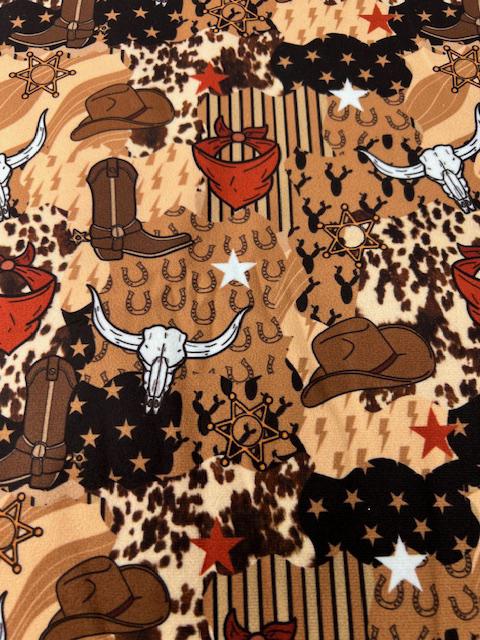 CHAN様専用COW PATTERN SUEDE LIKE SKIRT Fabric Cow Print