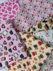 Mini Floral Bow Stripe DBP Fabric by the Yard on double brushed poly fabric — thumbnail 10