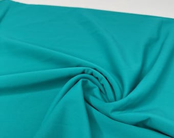 Teal Swim Nylon Heavy Spandex Fabric - Solid Teal Stretch Knit for Swimwear & Activewear