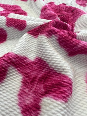 Pink Cowhide Bullet Fabric on bullet liverpool knit fabric